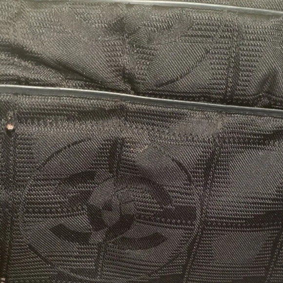 CHANEL Authentic  TravelLine 2Way Hand Bag Nylon Leather Black w/ COA - Picture 5 of 10